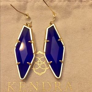 Kendra Scott Bexley Drop Earrings Cobalt Cats Eye
